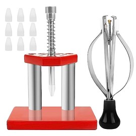 YAKLEE Watch Repair Tool Set Watch Hands Puller and Hand Press with Plastic Caps Alloy Hand Lifter Clock Plunger Watchmaker Fitting for Clock Hands Installation and Removal