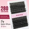 Mayhug Fluffy Lash Extension Mink Thick Cluster Eyelash Extensions 9-16mm