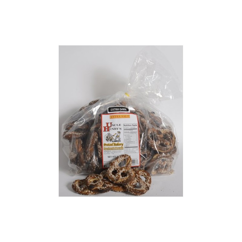 Uncle Henry's 3 lb. Bag Extra Dark Extra Salt Pretzels