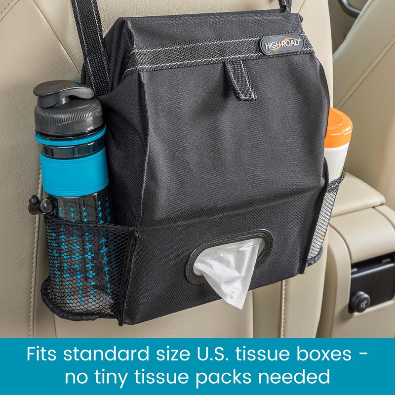 High Road Car Organizer with Car Trash Bin and Tissue