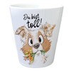Dog Flower Pot with Saying "Du bist toll Hundemensch Aussie
