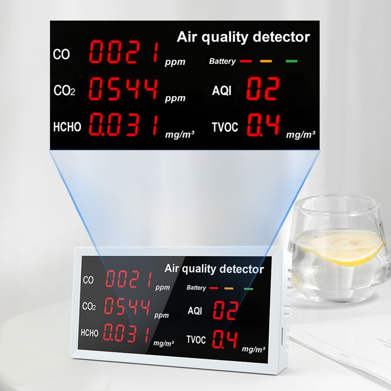 Indoor Air Quality Meter 5 In 1 PM2.5 HCHO Carbon