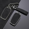 SANRILY Metal Leather 6 Button Smart Key Fob Cover Fit