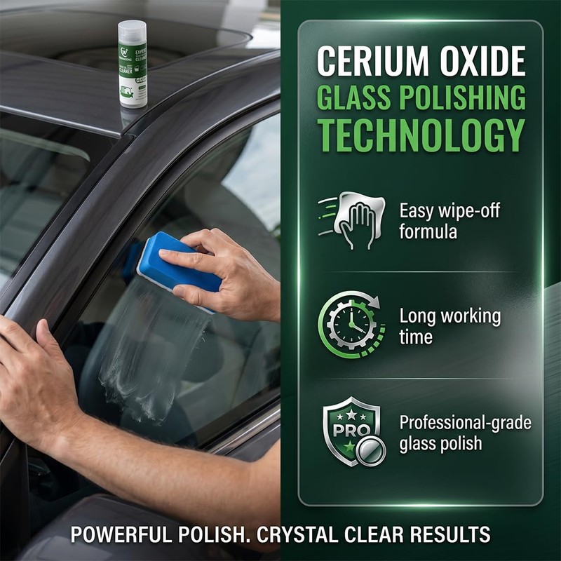 Glass Polish Compound, Car Glass Scratch Remover, Oil Film &