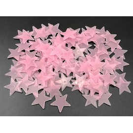 Kinteshun Glow in The Dark Stars Sticker Luminous Stars Wall Ceiling Pasters(100pcs,Pink,1.2 Inches)
