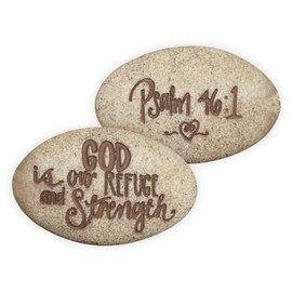 AngelStar 73667 Stone-Psalm-God Is Our Refuge And Strength-Psalm 46-1