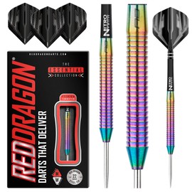 Red Dragon Razor Edge Spectron: 22g - Tungsten Darts Set with Flights and Stems