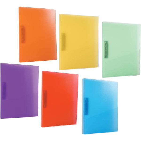 Filexec 6192, Clamp Binder, Frosted, Set of 6, 6 Assorted