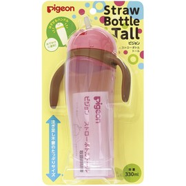 Pigeon 'Tall' Baby Training Drinking Cup Straw Bottle BPA Free for 9 Months+ (Yellow)