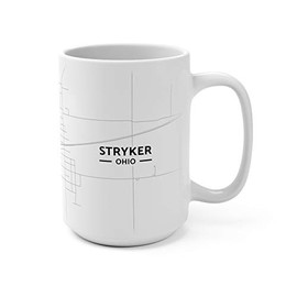 Hometown Bias Stryker, Ohio OH Map Mug (15 oz)