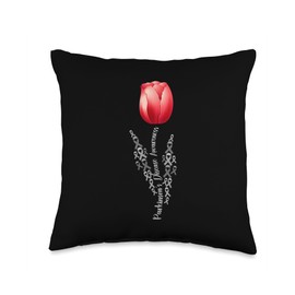 Parkinson Disease Awareness Tulip April National Month Gray Throw Pillow