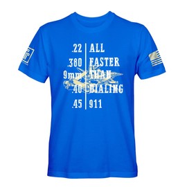 Faster Than 911 - Ropa para hombre, Royal - Camisa, XXXX-Large