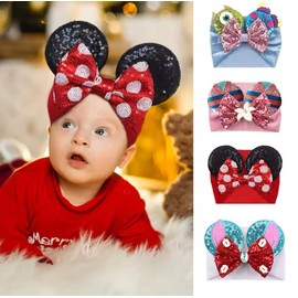 De todo un poco - Banda Amarilla con Orejas de Ratón para bebe, Bandas de princesas para cumpleaños, Bandas temáticas de personajes de cuentos de hadas, cumpleaños, disfraz