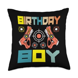 Laser Tag Birthday Boy Party Indoor Lasertag Game Player Throw Pillow
