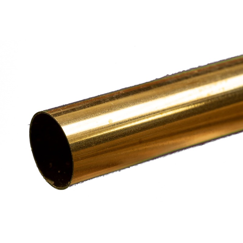 K&S 8144 Round Brass Tube, 21/32" OD x 0.014" Wall
