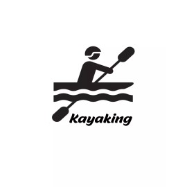 Handmade Kayaking (Black or White) 4" Vinyl Decal Car Window Laptop Cooler Trailer Kayak