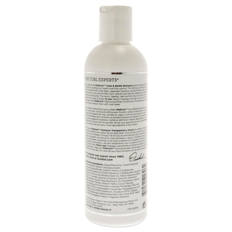 Ouidad VitalCurl Plus Clear and Gentle Shampoo For Unisex 8.5
