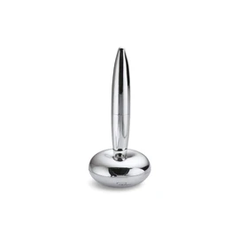 Philippi Lucy Pen With Holder 222005 Glossy Nickel 12 cm High, Silver