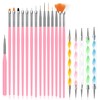 luxwo Nail Brush Set 20 Pieces Nail Brush for Gel