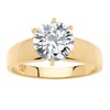 PalmBeach Yellow Gold-plated Sterling Silver Round Cubic Zirconia Solitaire Engagement