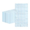 100 Pcs Blue Gingham Paper Napkins 3 Ply Light Blue