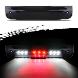 LBRST Rear High Mount Stop Brake Lights LED Third Brake Cargo Light Fit For Chevy 1999-2007 For GMC 1999-2007 Third Rear Cab Roof Center Tail Cargo Lamp Black+Smoke Lens