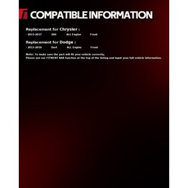 Torchbeam 513348 Pair Front Wheel Bearing Assembly for 2015-2017 Chrysler 200, 2013-2016 Dodge Dart 5 Lugs W/ABS