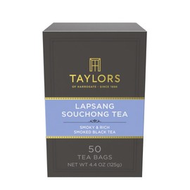 Taylors of Harrogate Lapsang Souchong, Black Tea, Pillow Tea Bags, 50 Count (Pack of 6), Smoky, Rich and Strong, Caffeinated, Enjoy Hot or Iced, 300 Teabags Total