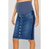 ESPRIT Maternity Women's Denim OTB Skirt, Blue (Medium Wash 960)
