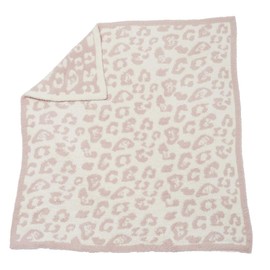 Barefoot Dreams CozyChic in The Wild Baby Blanket, Dusty Rose / Cream