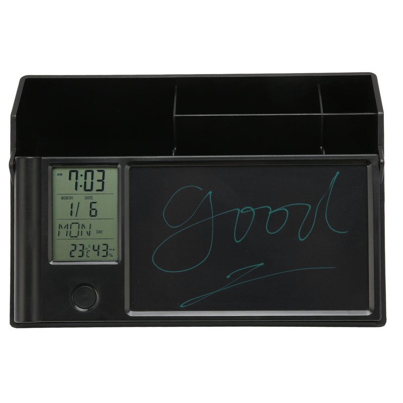 Multifunctional Electronic Calendar Desktop Storage Box with LCD Writing Pad