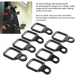 8-Piece Tie Down D Ring Set, Small Steel D Ring Tie Downs Quick Removal Attachment Tie Downs for Pickups, Trailers, Trucks, Trailers, Campers, Boat and More