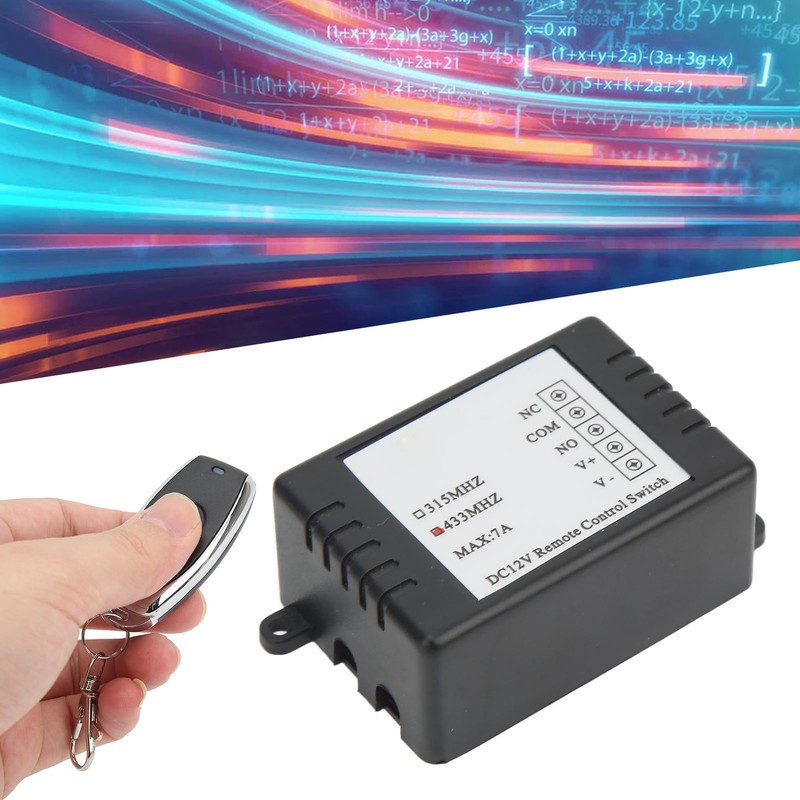 DC12V Remote Control Switch Battery Disconnect Switch Black Shell Portable