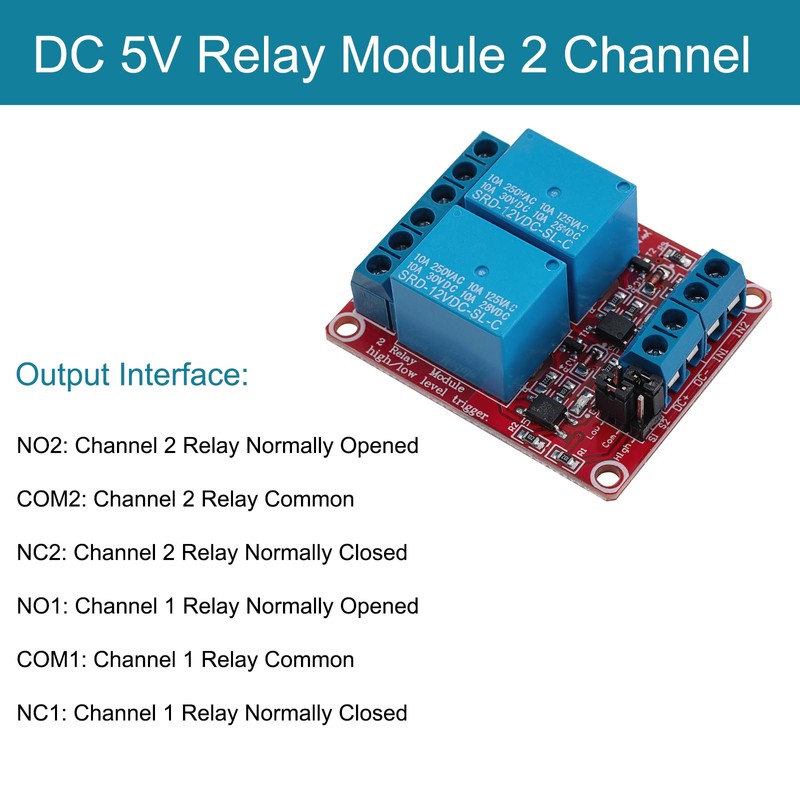 hiBCTR 2PCS DC 12V 2 Channel Relay Module with Isolated
