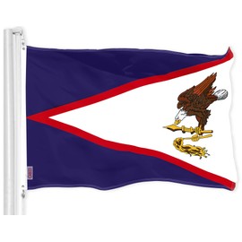 G128 American Samoa Flag | 3x5 Ft | LiteWeave Pro Series Printed 150D Polyester | Indoor/Outdoor, Vibrant Colors, Brass Grommets, Thicker and More Durable Than 100D 75D Polyester
