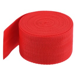 MECCANIXITY Lightweight Polypropylene Webbing Strap 2" 5 Yard Backpack Strapping Band Red for Outdoor Luggage Cargo Straps