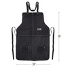 ToolTreaux Unisex Large Leather Workshop Black Apron Full Body with