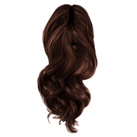 Hairuwear Hairdo 21" Soft Curls Claw Pony Extension, Soft Flowing Waves Pony Attachment, R10 Chestnut