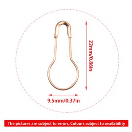 Hocansen Pack of 1000 Safety Pins for Bulbs, Metal Safety Pins, Small Safety Pins, Fixed Clothes Pins for Clothing Crafting (Rose Gold)