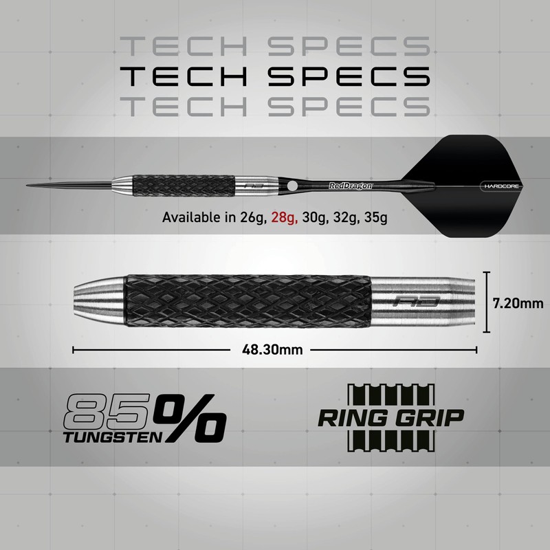 Red Dragon Rat 1: 28g - 85% Tungsten Steel Darts