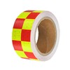 X AUTOHAUX Universal 5cmx10m Fluorescent Yellow and Red Checkered Car
