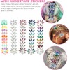 MAGICLULU Pegatinas de Joyas Faciales 5 Hojas Autoadhesivas Cristales Acrílicos