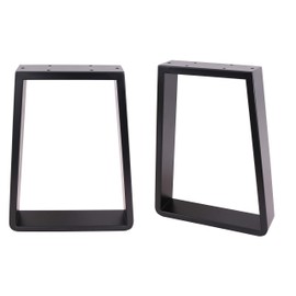 ECLV 2 x 18 Dining Bench Legs,Trapezoid Shaped Heavy Duty Steel Table Legs, Office Table Legs,Coffee Table Legs,Industrial Kitchen Table Legs,Country Style Table Legs,Set of 2,Black