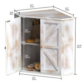 Trironsun Corner Bread Box for Kitchen Counter Double Layer Bamboo Bread Storage Container Large Capacity Bread Storage Bin Farmhouse Breadbox Organizer