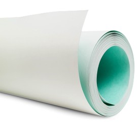 Manila Paper Roll for Pattern Making - 2X (0.11") Thick, White and Green Oak Tag Pattern Paper, Ideal for Preserving Your Designs (10 Yards X 48")