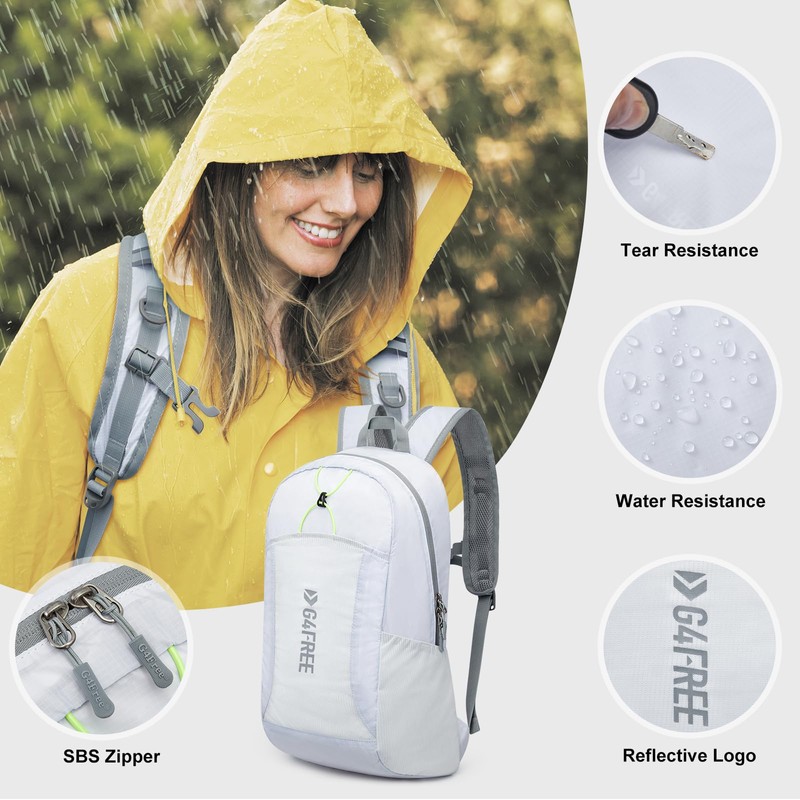 G4Free Foldable Lightweight Backpack 25L Unisex Daypack Small Travel Backpack