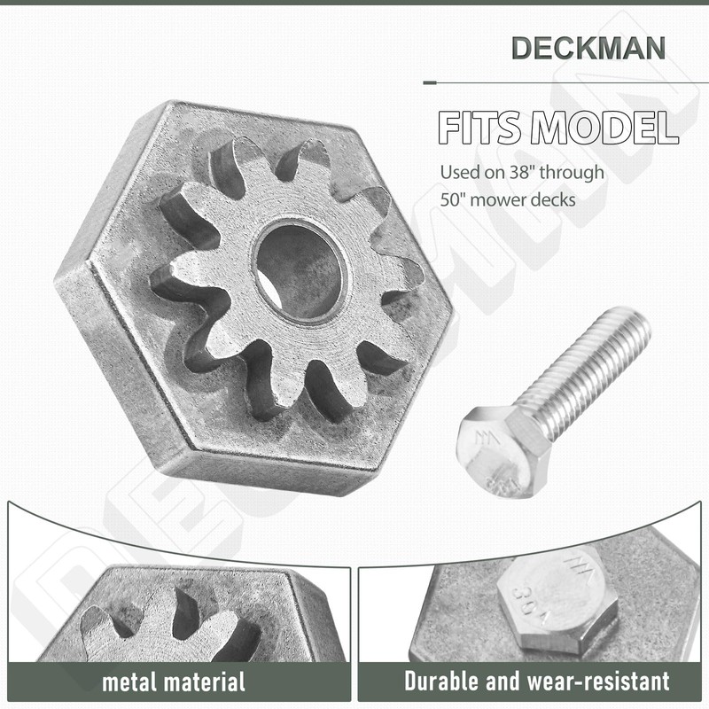 DECKMAN 917-04074 Deck Adjustment Gear, Compatible with Cub Cadet MTD,