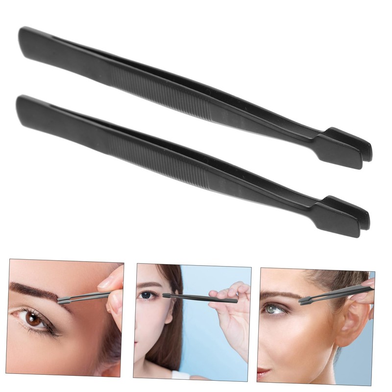 SAFIGLE 4 pcs Eyelash Extension Tweezers Stainless Steel Lash Applicator