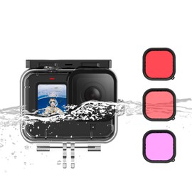 Honlyn Waterproof Case for GoPro Hero 13/12 / 11/10 / 9 Black, Diving Case Filters Underwater Protective Dive Housing Case,45M