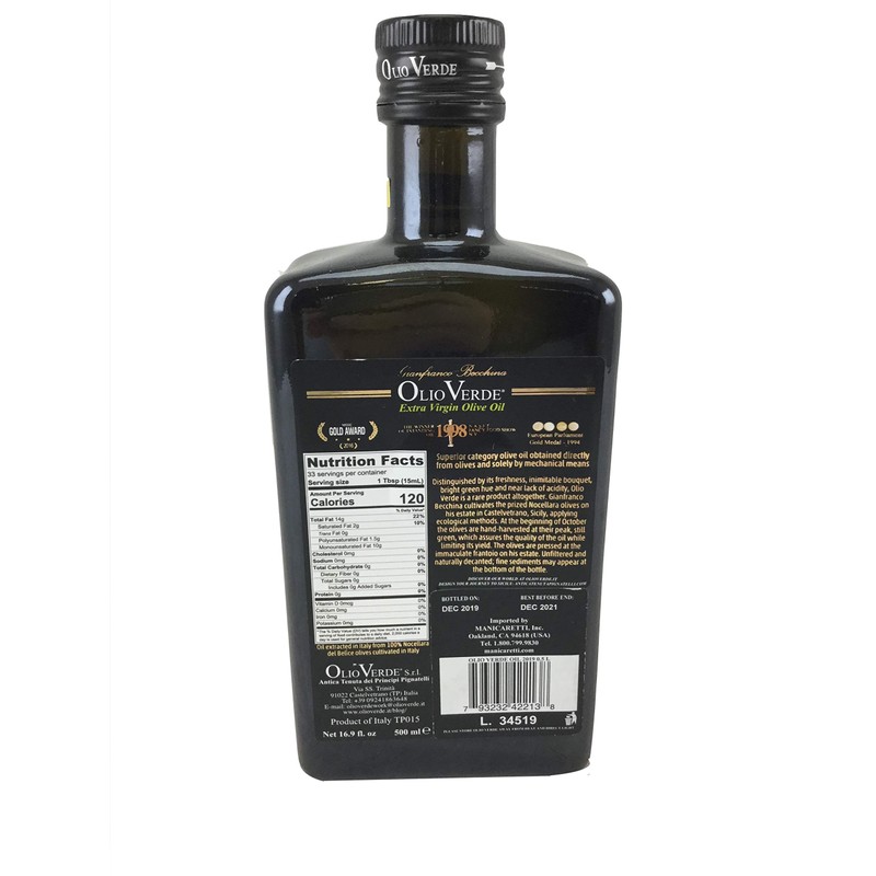 Olio Verde Olio Novello Extra Virgin Olive Oil, 2018 Harvest